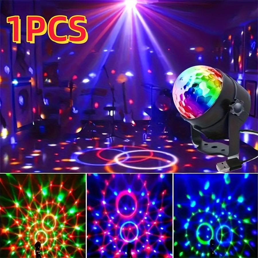 

1 Ball Stage Light - Rgb Dj Disco Light, Usb Powered, 7-color Ambient Night Light For Home Decor, Karaoke, Weddings, Dance Performances & Festive Party Decorations, Disco Party Decorations