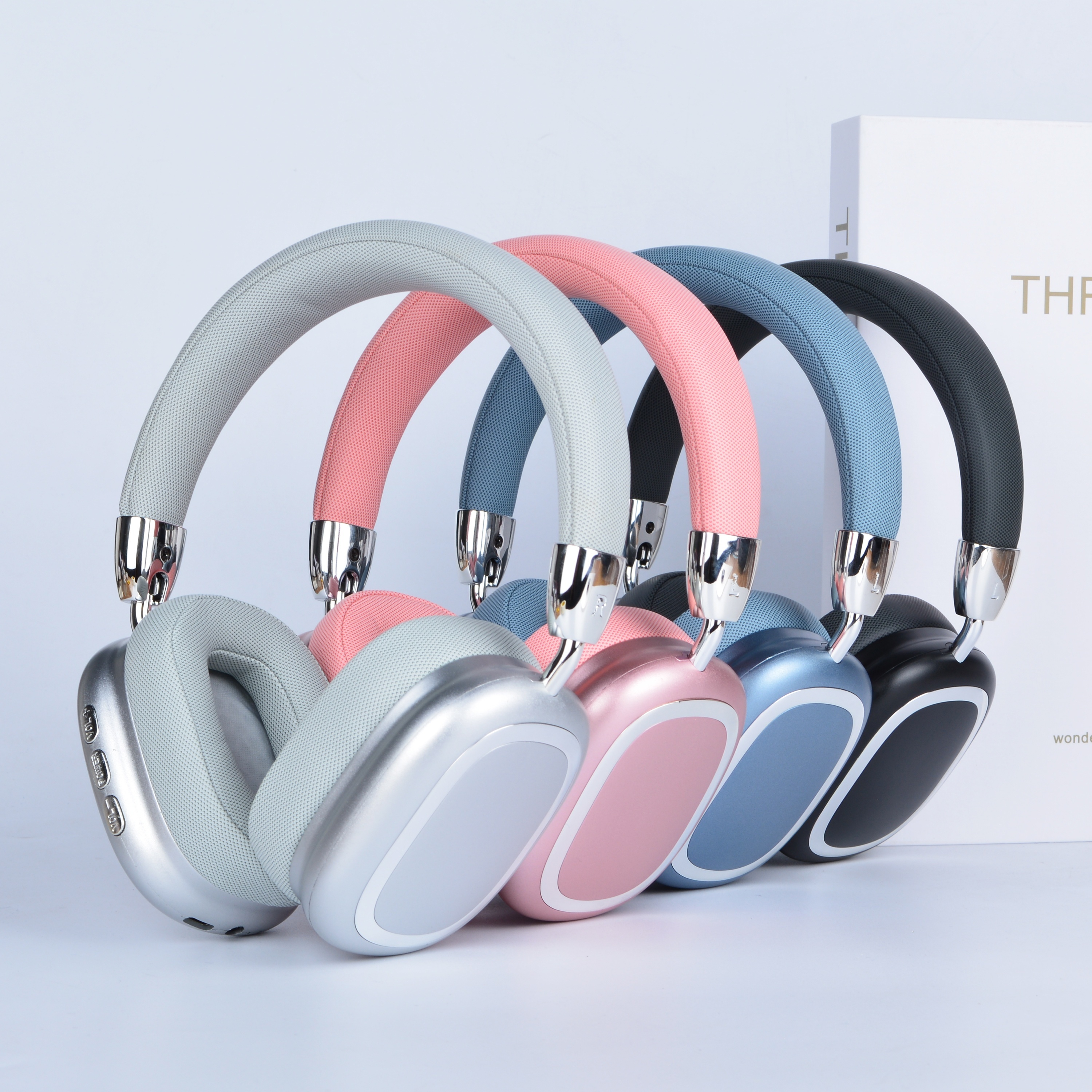 

30-hour Playtime Wireless Headphones Pro - Rich Bass, Crystal-clear Calls, Active Noise Cancellation, Comfort Fit, Detachable Cable, Volume Control, , Rechargeable Lithium Battery