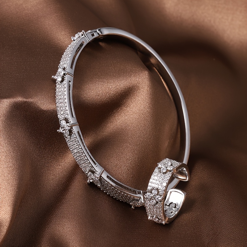 TEMU Ensemble bracelet et bague élégant avec à feuilles incrusté de , idéal pour et les , choix de