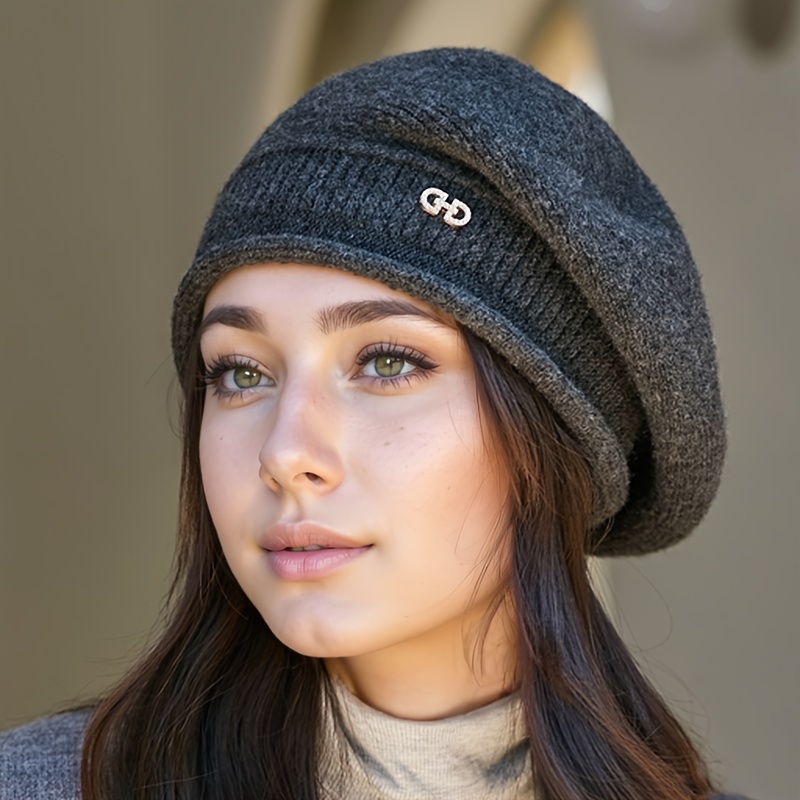 

[customer ] Cozy Knit Beanie For Women - Warm & Stylish Winter Hat, Middle-aged And Elderly, Hand Wash Only