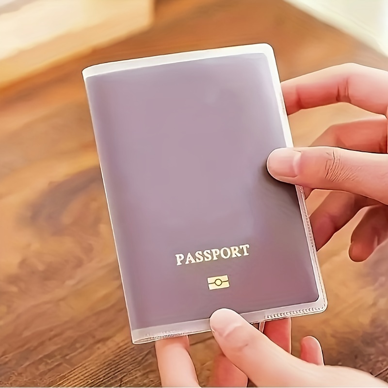 4pcs Durable Passport Covers with Multiple Card Slots, Scratch-Resistant & Waterproof Document Protectors - Transparent