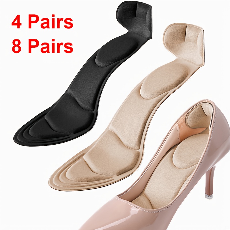 2Pairs/4Pairs/8Pairs Insoles Women High-heel Shoes Insoles Anti-slip Insole Comfortable Breathable Heel Protection