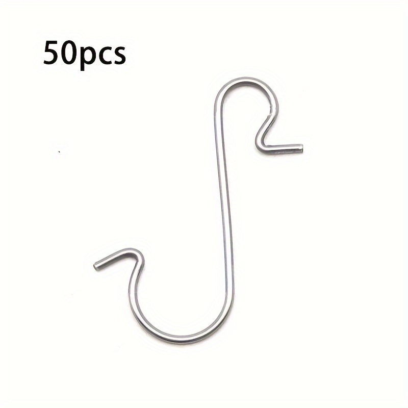 50pcs Christmas Gift Christmas Hook Metal Hook -shaped Hook Christmas Tree Ornament Hook Christmas Ball Socks Hook