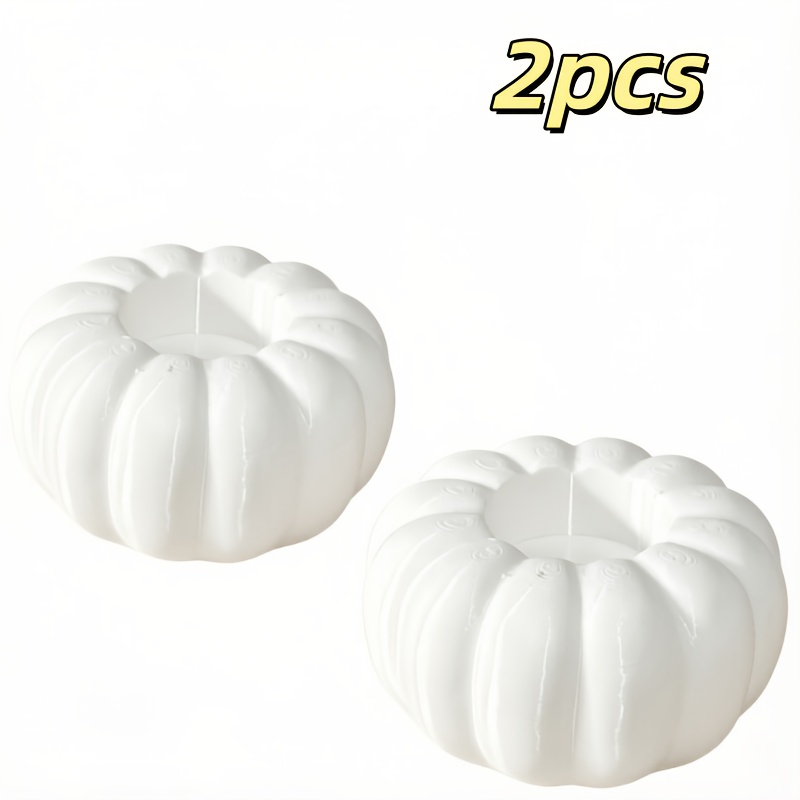 TEMU 2pcs Plastic Pumpkin Candle Holders Suitable For Thanksgiving, Halloween, Christmas Table Centerpiece Decor - Multi-holiday Tabletop Decoration
