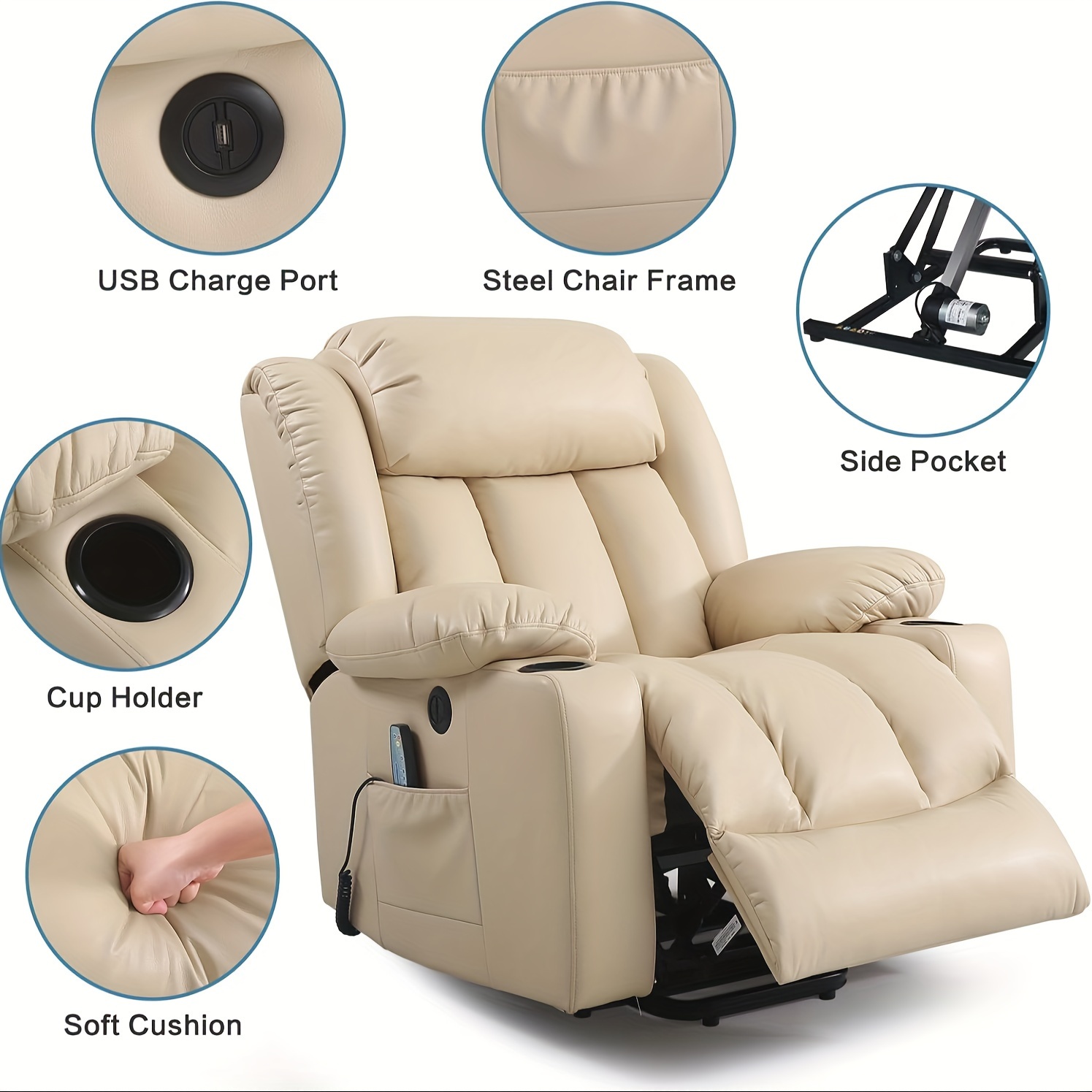 Recliner Adult Oversized Massage Recliner Temu
