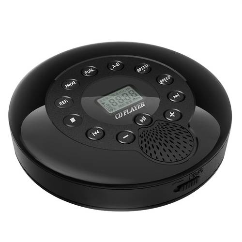 portable cd player with dual stereo speakers rechargeable cd player for with anti skip protection cd player with headphones and aux cable