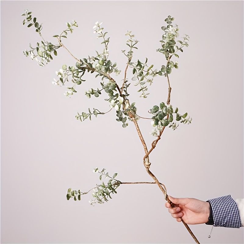 Image of 1pc Artificial Flower, Artificial Eucalyptus Branches And Leaves, Wedding, Home Decoration, Holiday Decoration
