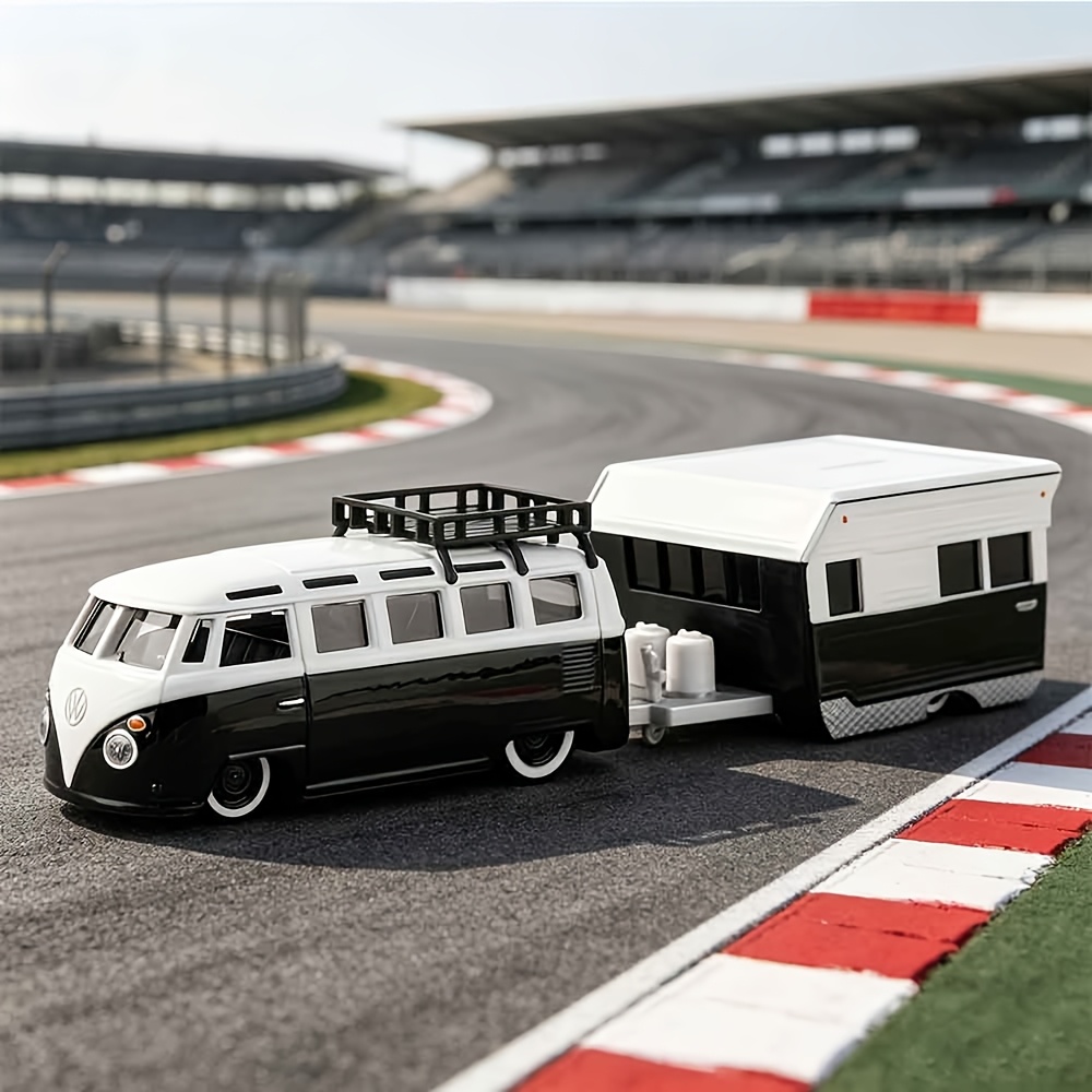 TEMU Maisto Bus Trailer Simulation Alloy Car Model Toy Car Ornament Car Model Boy Toy Birthday Gift