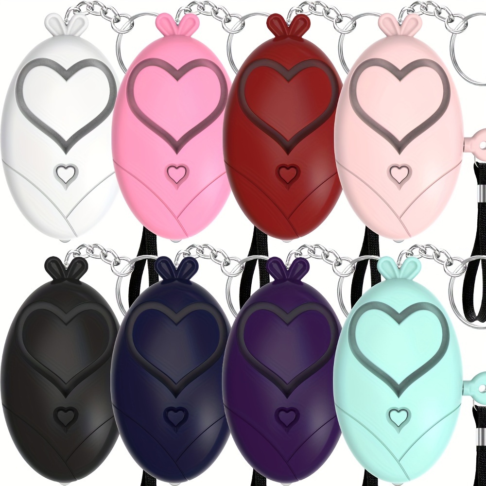 

Alarm 130db Loud Safety Siren Heart Shape Security Alarm Keychain, With Led Lights, Safe Sound Emergency Safety Alarm For Women