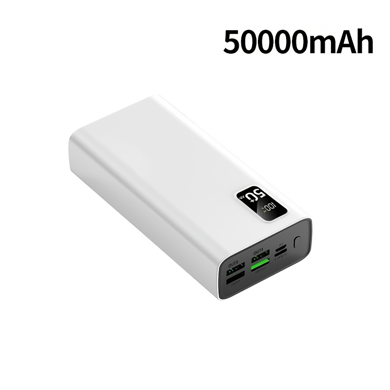 50000mah Power Bank | 22.5w Fast Charging | Usb-c Charger With Led Display | 5 Outputs For Iphone/
