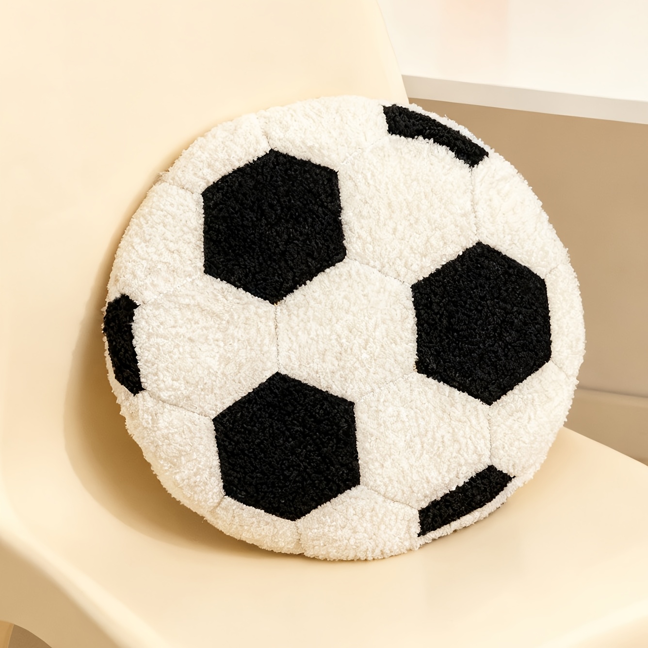1pc Football-style Pillow, Pillow With Football Pattern, Pillow, Cushion, Sofa Cushion
