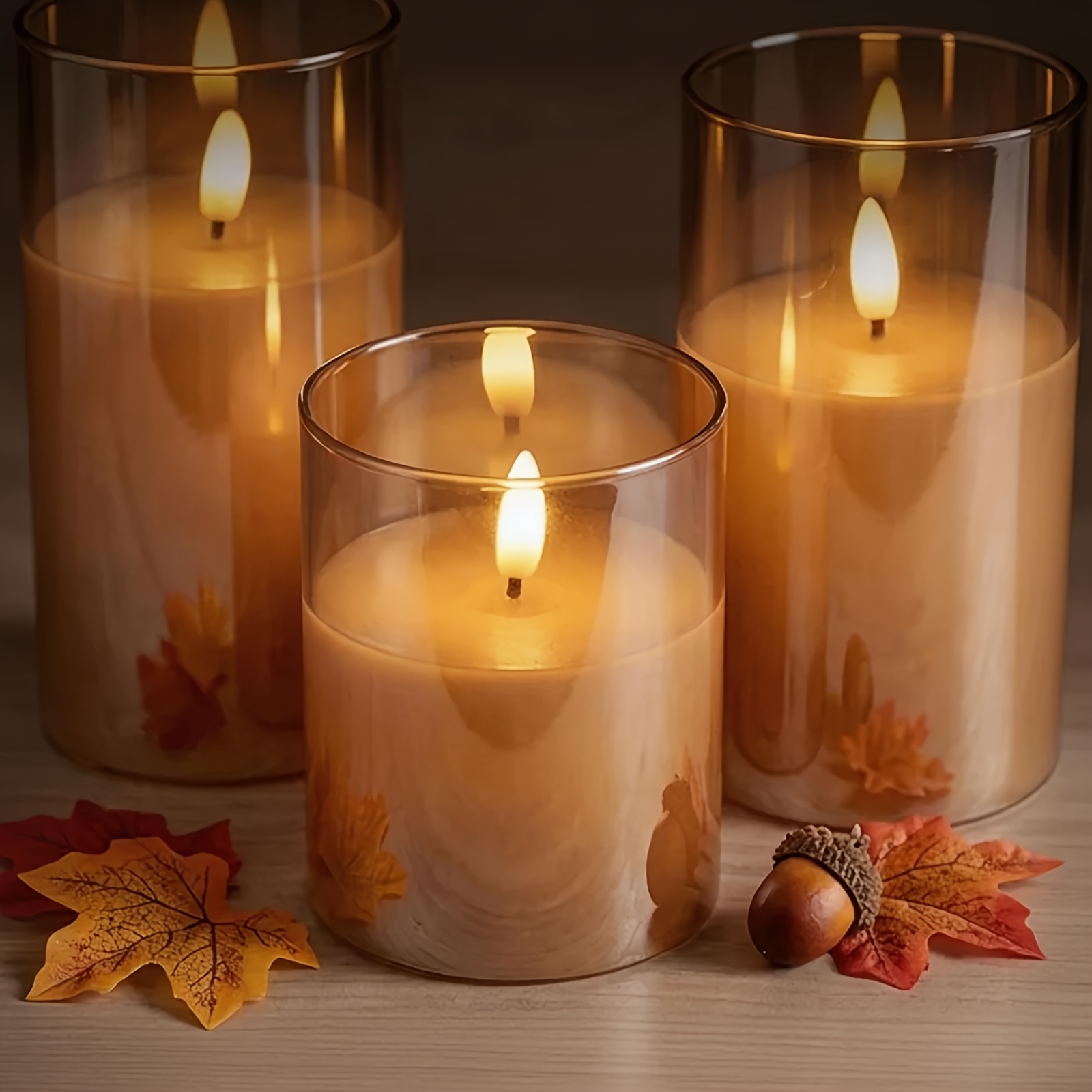 5-Pack Remote Control LED Flameless Pillar Candles with Timer Function
