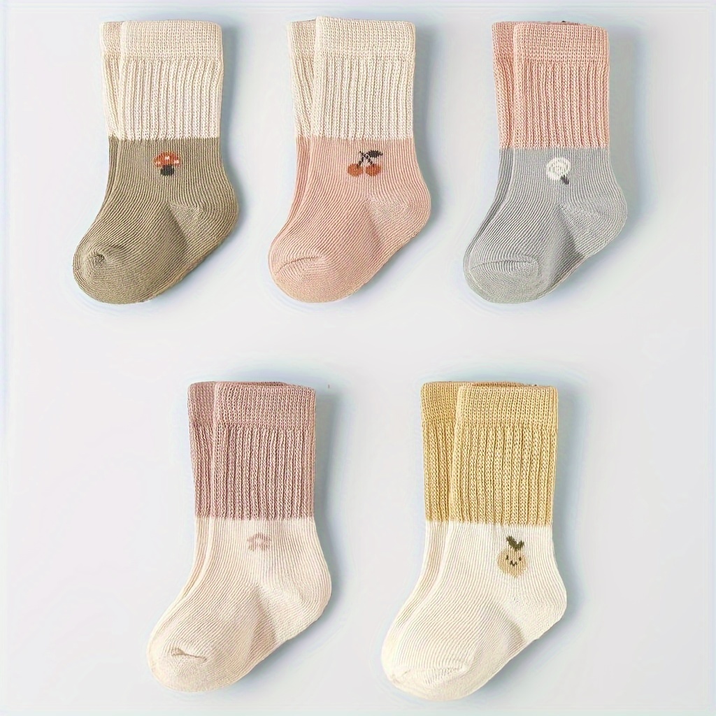 5-pair Random Colors / 5-pair Color- Small Mid-calf Socks