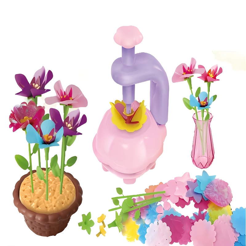 Fabric Flower Bouquets Toys, DIY Craft Kits Toys for Kids - Flower Market Toy, Build Your Flower Bouquet, Arts & Crafts for 4 5 6 7 8 Year Toddler Girl