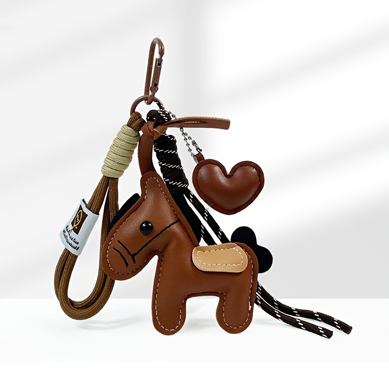 TEMU Breloque de sac mignonne à , porte-clés color-block et cordon , pendentif accessoire cadeau adorable, porte-clés de Noël pour femme
