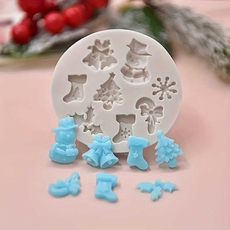 

2pcs Candle Making Kit: Christmas Silicone Mold - Vibrant Tree, Bell, Snowman Shapes For, Making - Flexible, , , Tool And Christmas Accessory