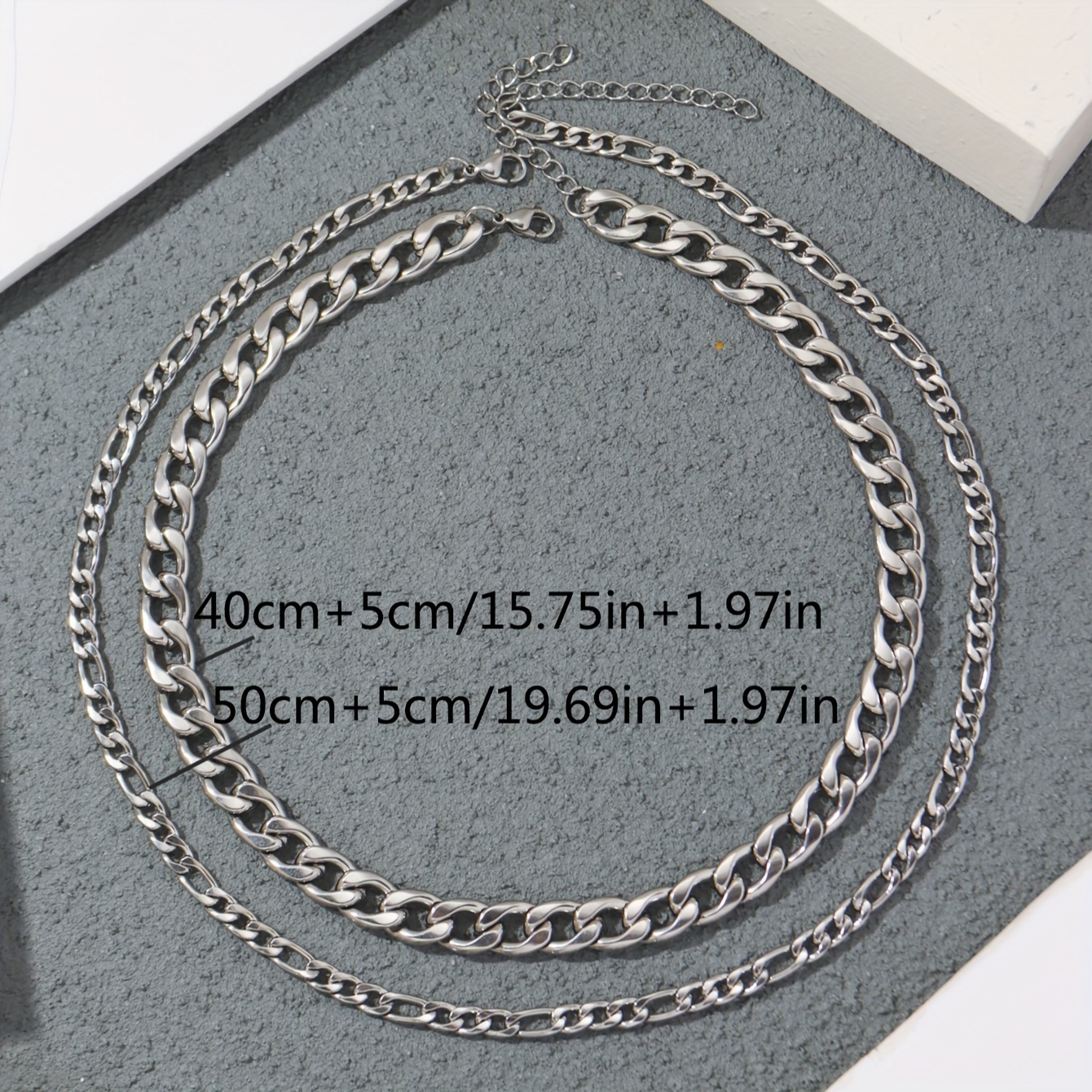 Stainless Steel Chunky Chain Layered Necklace