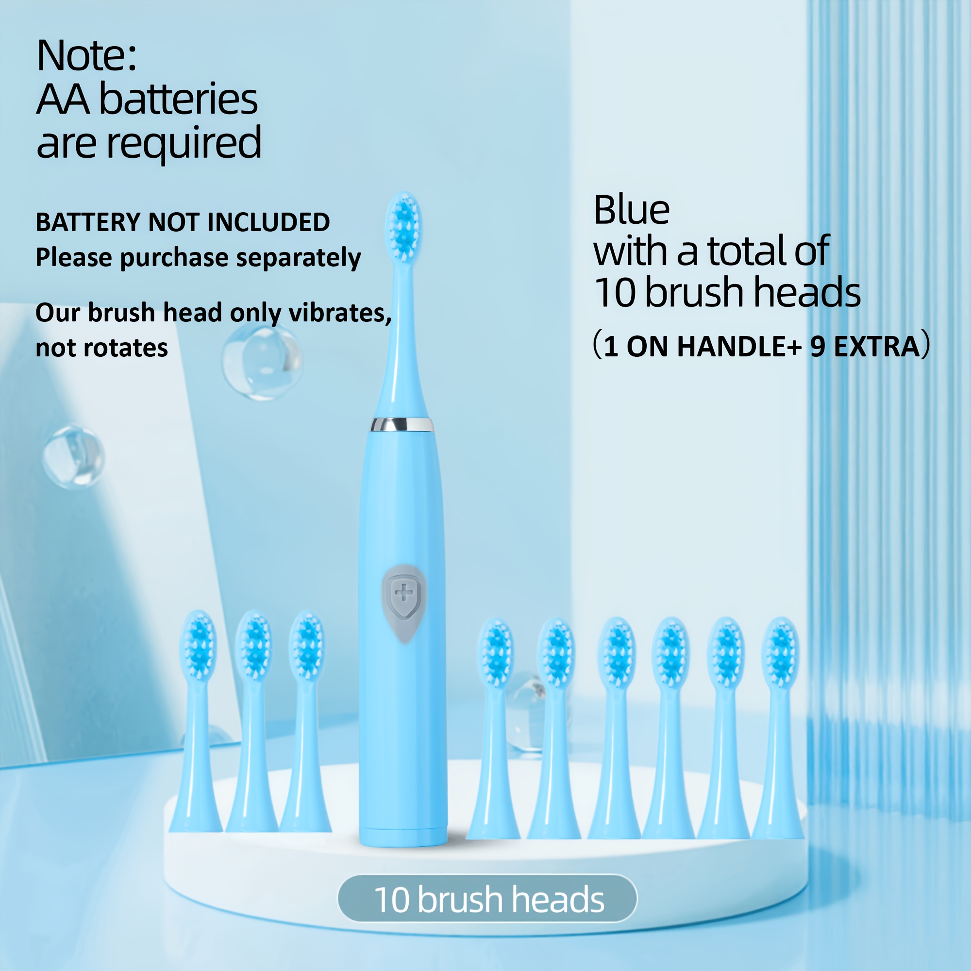 Travel-Friendly Electric Toothbrush with Interchangeable Brush Heads