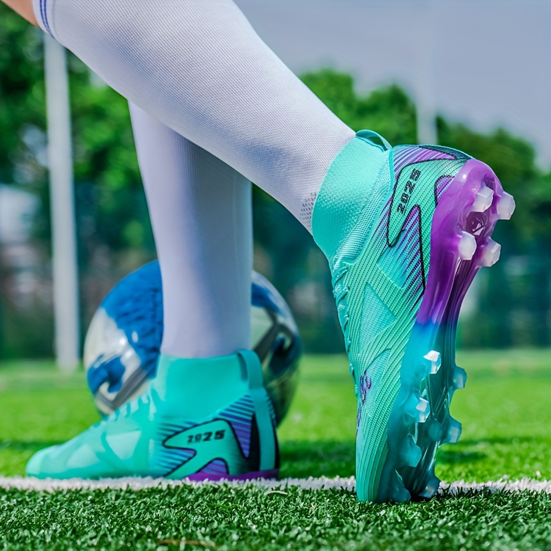 Zapatillas de fútbol de alto diseño y tacos altos, adecuadas para cualquier edad. Diseñadas específicamente para entrenamiento, con suela antideslizante y resistente al desgaste - Imagen 12