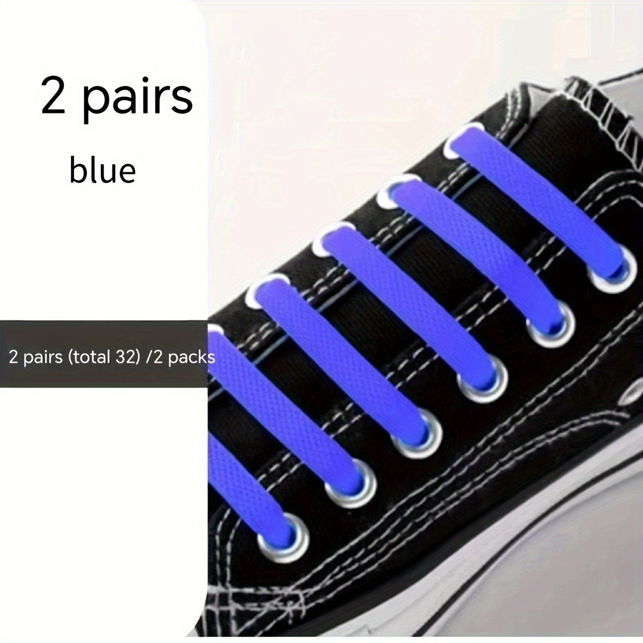 Elastic No-Tie Shoe Laces with Adjustable Tension Locks - Quick Install Silicone Fasteners for Sneakers, Casual & Sports Shoes - Unisex Slip-On Shoelaces, Durable & Comfortable - Portable Design