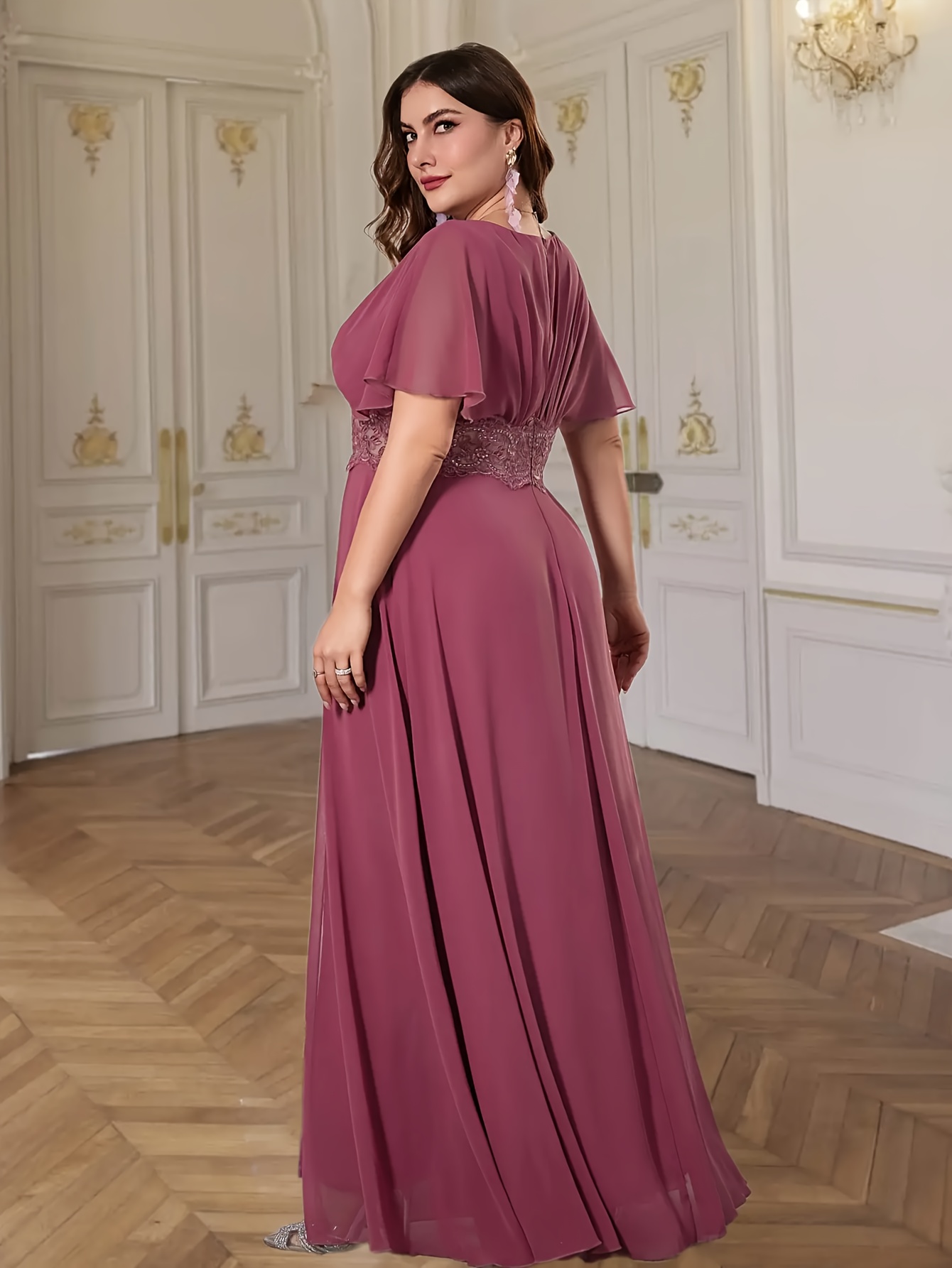 sachin and babi light blue dress Dylon Washed Chiffon Evening Dress for Women main image 1