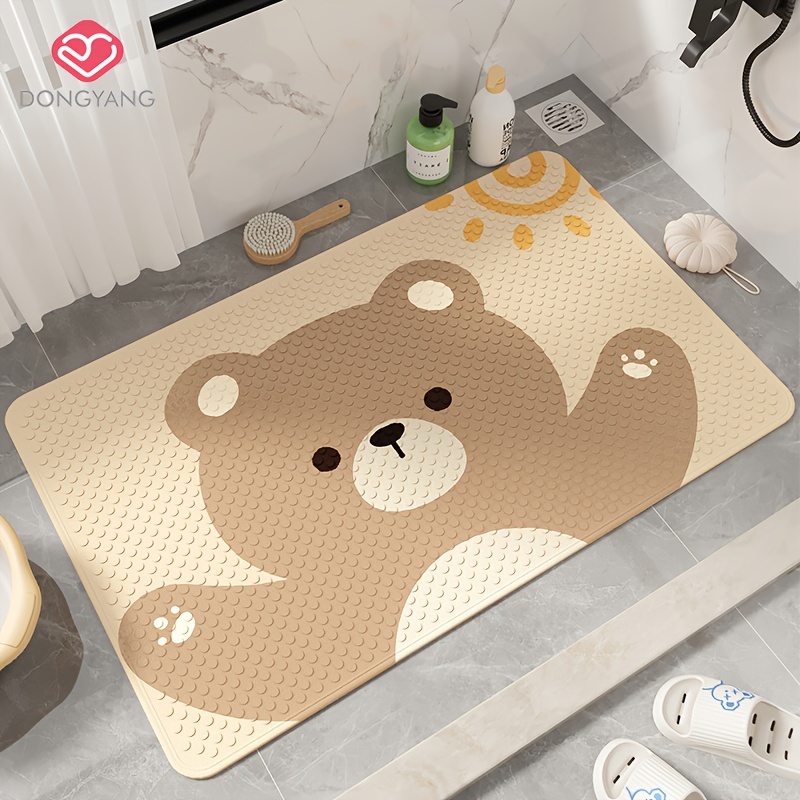 1pc of   brand cartoon pattern shower mat christmas decoration floor mat bathroom non slip   mat easy to clean bath mat bathtub mat with strong suction cup quick draining suitable for shower room hotel restroom bathroom bathtub Product details 0