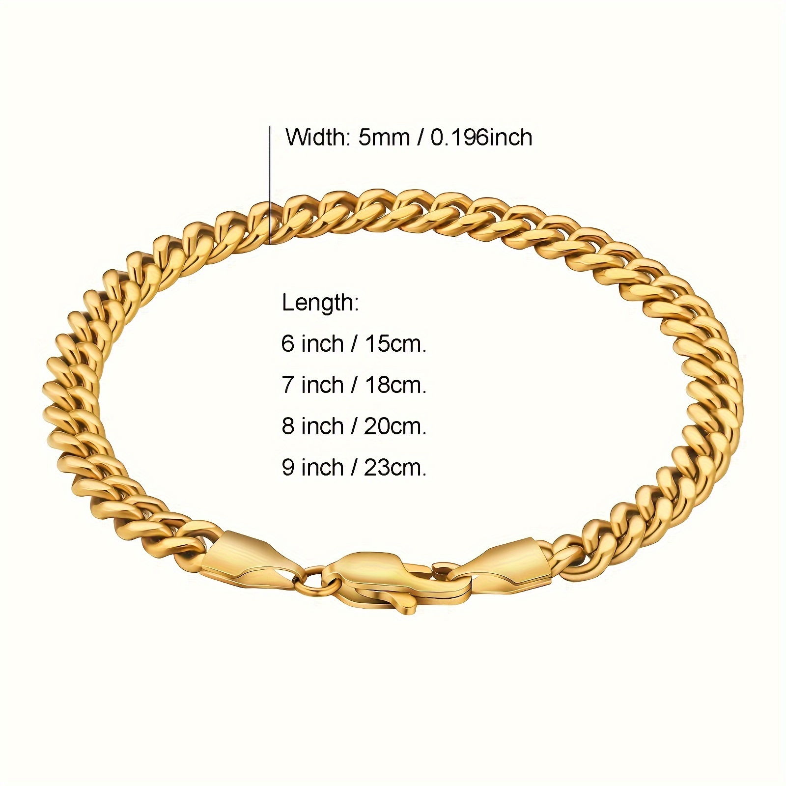 Hip Hop Stainless Steel Chain Bracelet