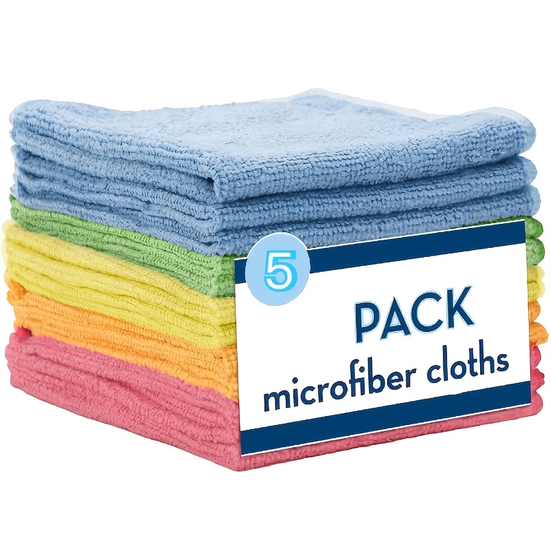 TEMU Microfiber Cleaning Cloth, 5/10/20pcs Pack - Super Absorbent, Durable And Easy To Clean, Ideal For Car Washing, Cleaning, And Home Use, Car Wash