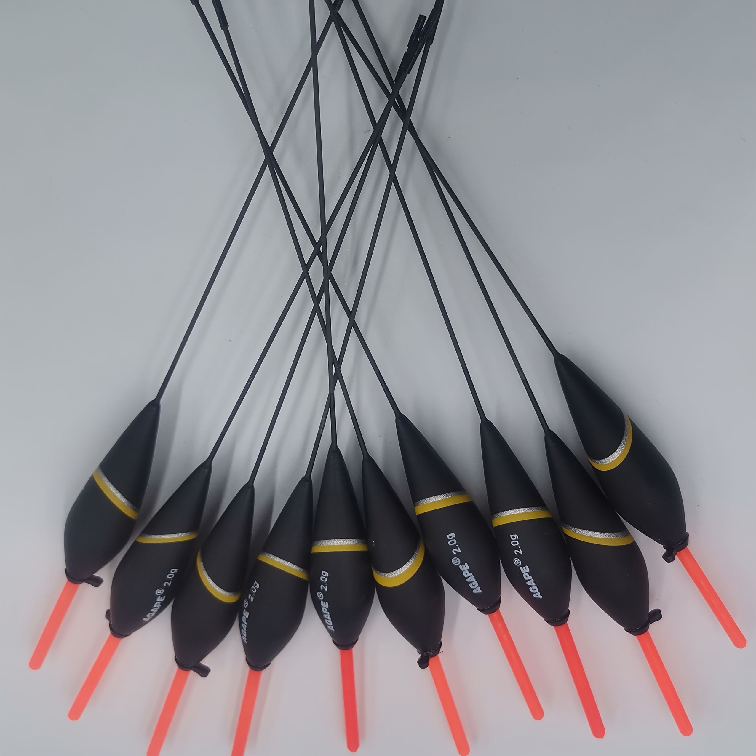 Image of 10pcs Pole Fishing Carp Floats Bobbers Fluctuator 0.5/1.0/1.5/2.0g Stick Buoys Balsa Wood Material 201137