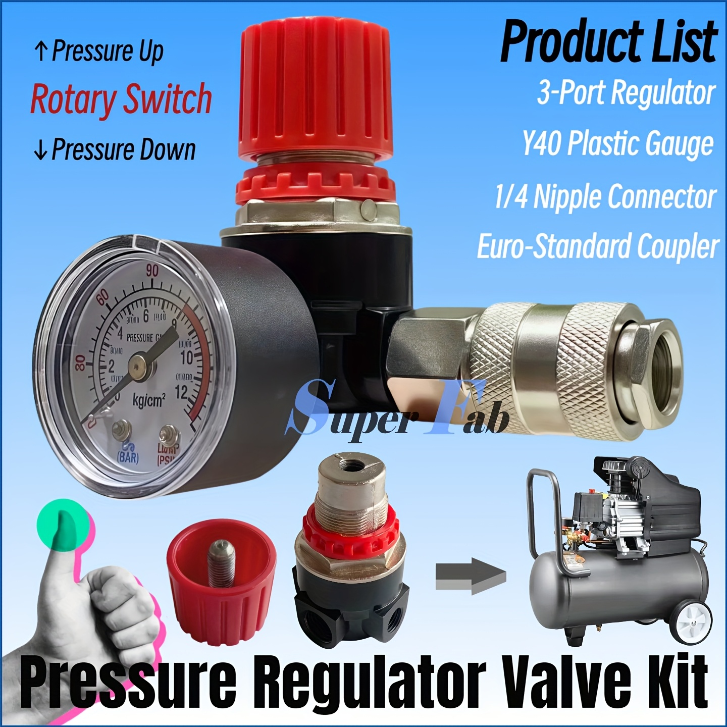 TEMU 1-set Air Pressure Adjustment Valve