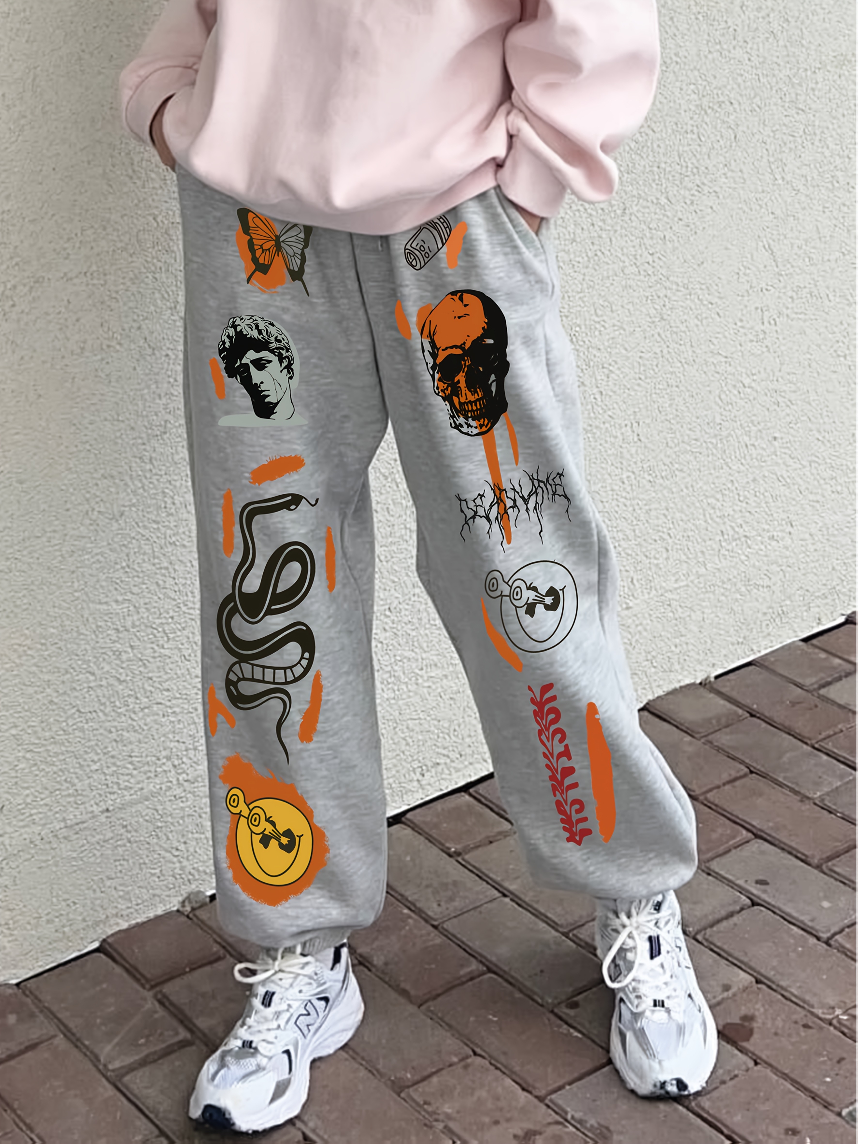 style! casual pants graffiti elements must Temu Australia