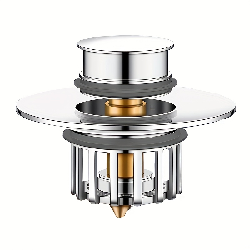 Image of 1pc Bathroom Sink Stopper, Shower Drain Hair , Pop-up Sink Drain Stopper, For 1-3/8 To 1-1/-3/4" Sink Drain Hole