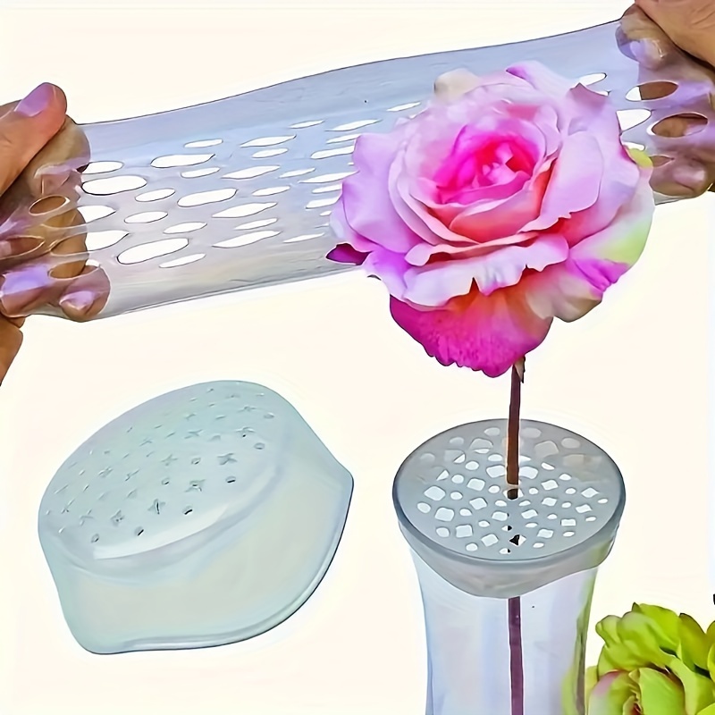 

Porte-Tige de Fleur en Silicone Polyvalent - Arrangeur Floral Étanche pour Bouquets, Vases & Organisation de Stylos