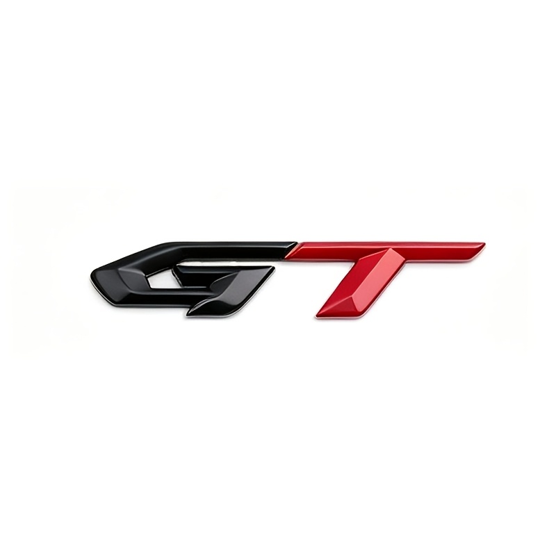 TEMU 1pc -piece Gt Letter Car Emblem, Suitable For Sedan Cars, Car Body Sides, Fenders, Trunks, And Rear Gt Letter Modification Decoration