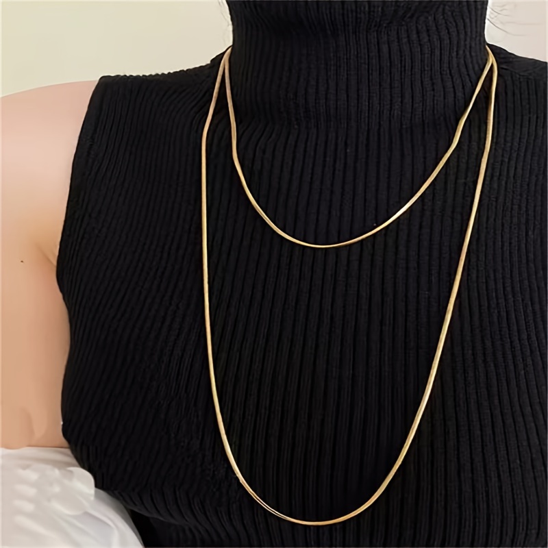 

18k Gold- Steel Snake Necklace - Long For Women, For &