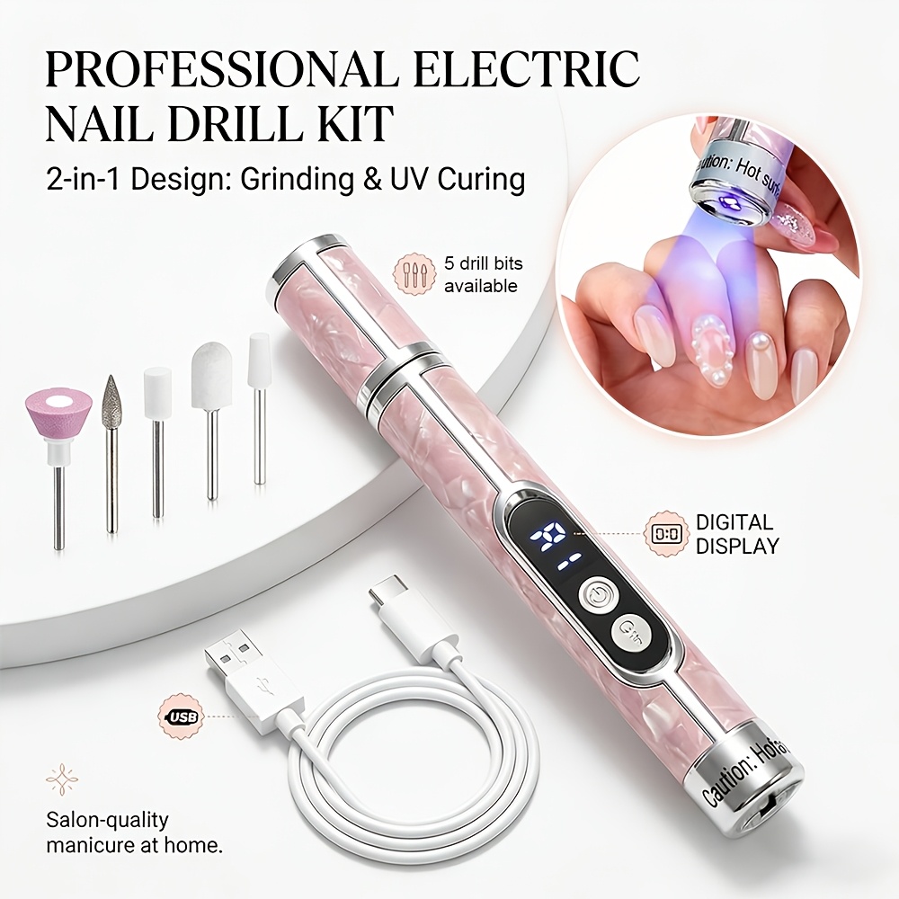 Electric Nail File Drill Kit with Digital Display