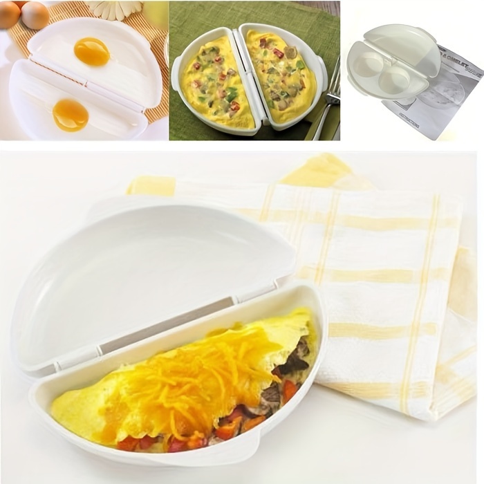 1pc leak proof microwave egg storage container with lid portable food organizer for camping picnics   college non stick kitchen gadget details 3