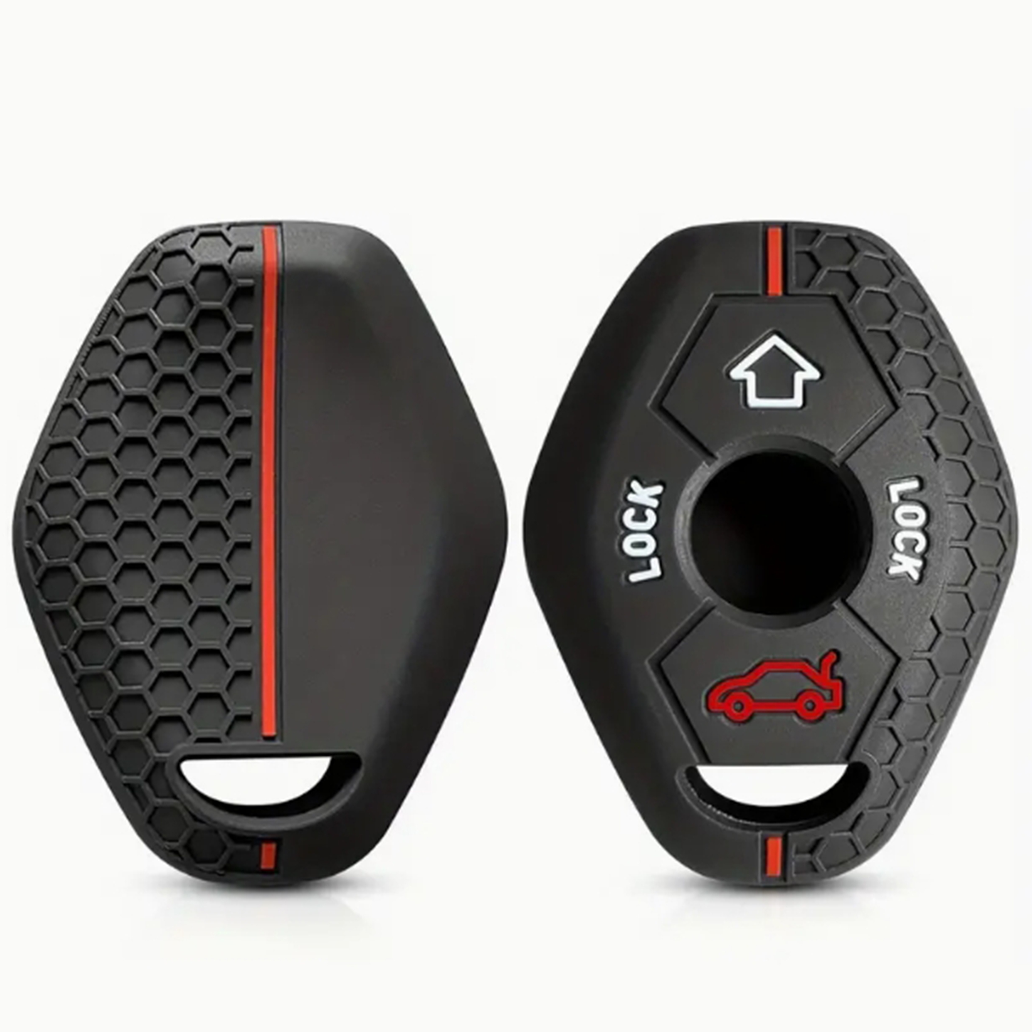 TEMU Étui porte-clés avec support en silicone, coque accessoire pour clé de voiture, compatible avec BMW E46, E39, E38, X5 (E53), X3, F83, E63, E60,