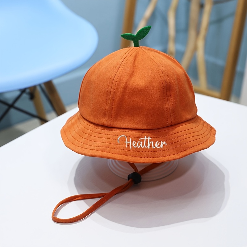 TEMU 1pc Custom Personalized Spring Summer Hat, Embroiderable Design Your Exclusive Name And Text, With Removable Windproof Rope Bucket Hat,