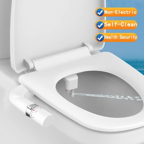 dual nozzles bidet ultra bidet attachment for toilet feminine posterior wash non electric cold water toilet seat bidet with adjustable