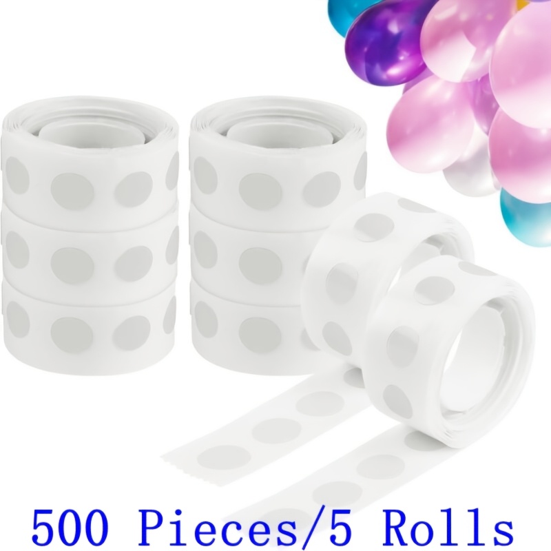 500pcs Clear Removable Balloon - Double-sided Adhesive Stickers, Waterproof & , For Party Decorations, Wedding, Christmas, Gift Wrapping