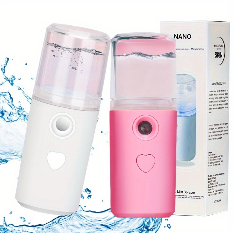 

Mini Portable Facial Steamer, Usb Rechargeable, Nano Mist Humidifier For Hydrated Skin, Compact And Travel-friendly