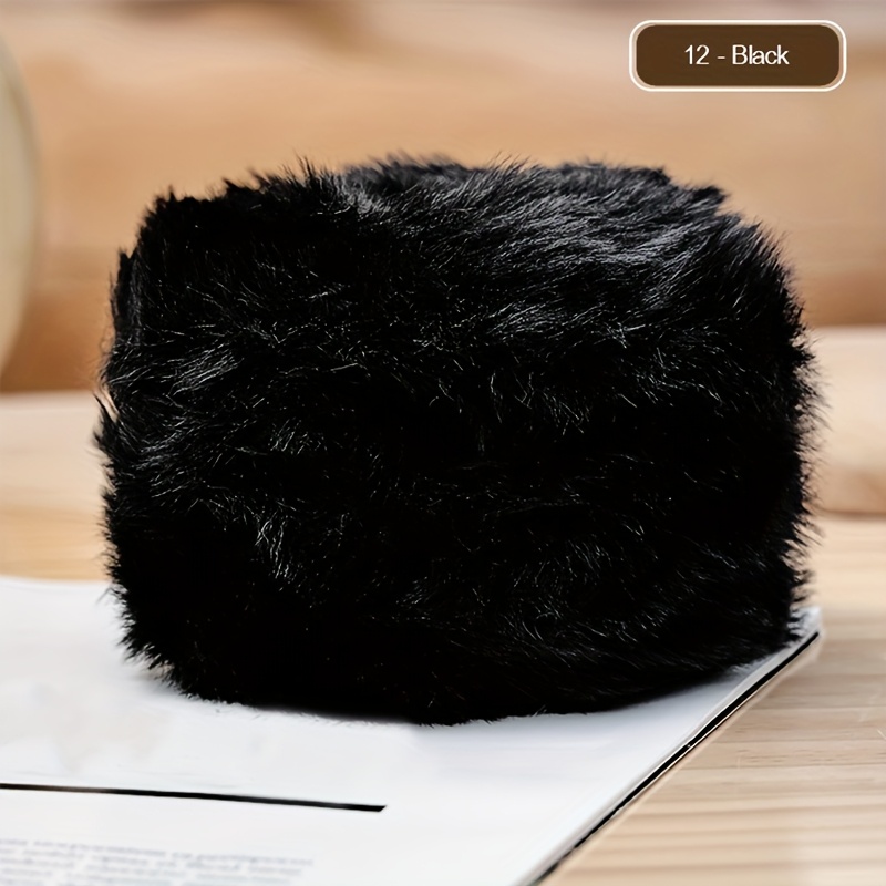 TEMU 1pc Of 1.76 Oz Colorful Fur Yarn, Chunky And Fluffy Faux Fur Projects Like Hats, Scarves, And Purses, Available In 50g For Knitting And