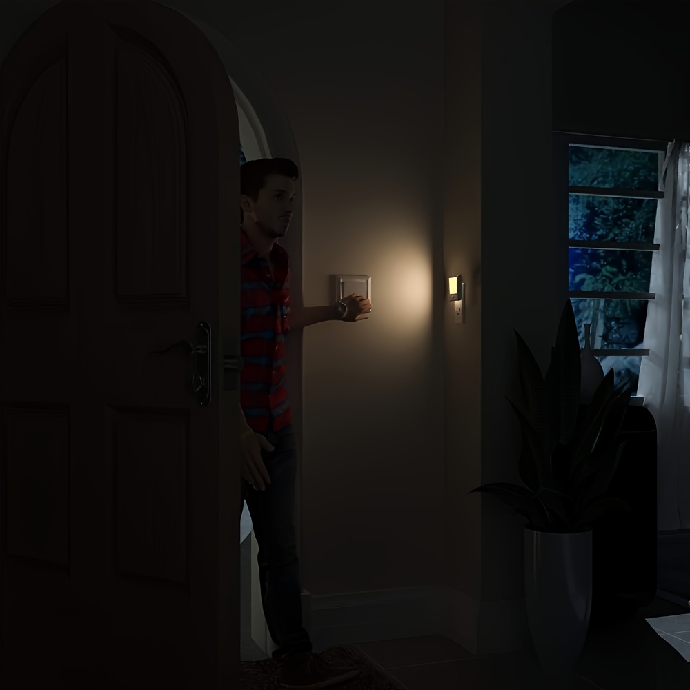 2pcs Smart Motion-Sensor 6-LED Floor/Ceiling/Wall Lamp Set