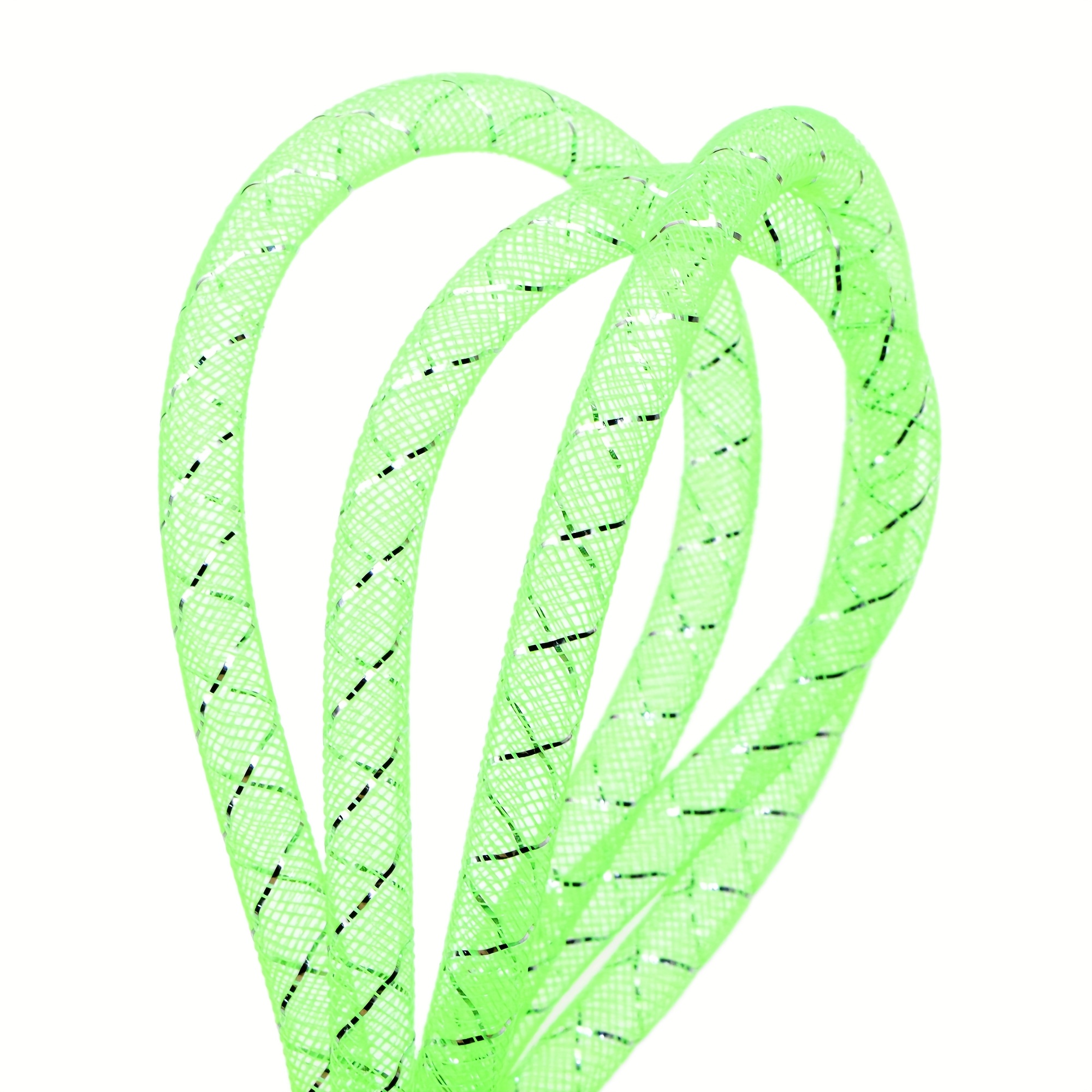 TEMU 1pc 1meter Flexible Mesh Tube Ribbon - Polyester Material For Diy Crafts, , Shoes, Bags, Costumes, Christmas Decor - 8mm Mesh Tubing In Assorted