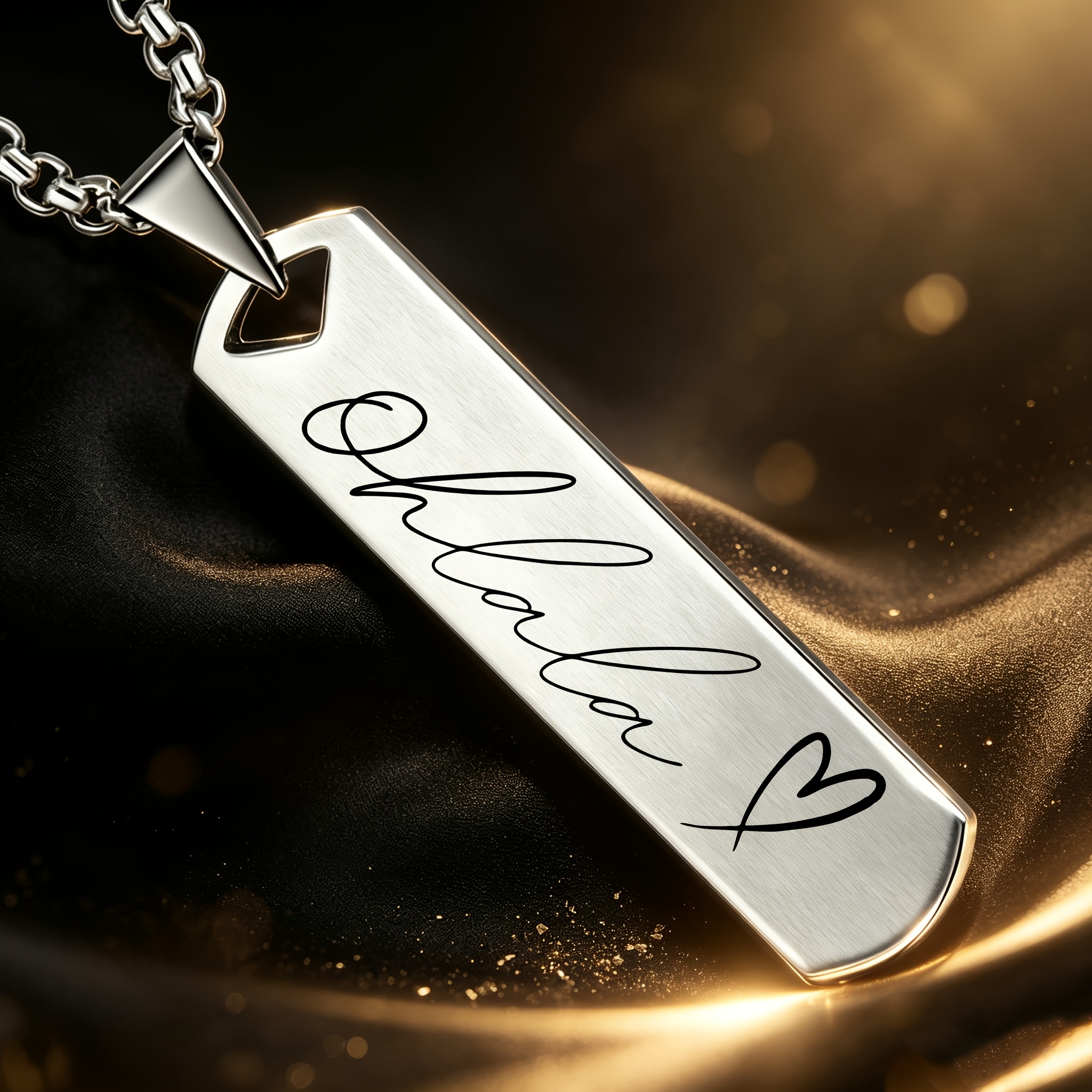 Women's Creative Minimalist Font Design Pendant Necklace