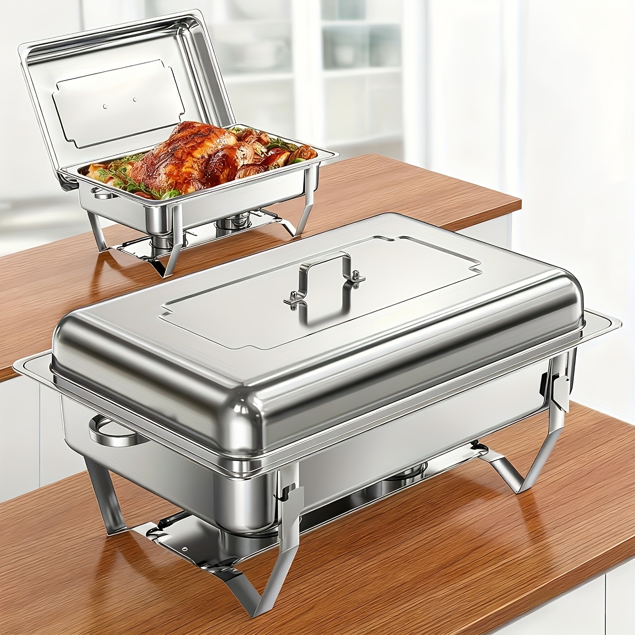 Stainless Steel Rectangular Chafing Dish for Self-Service