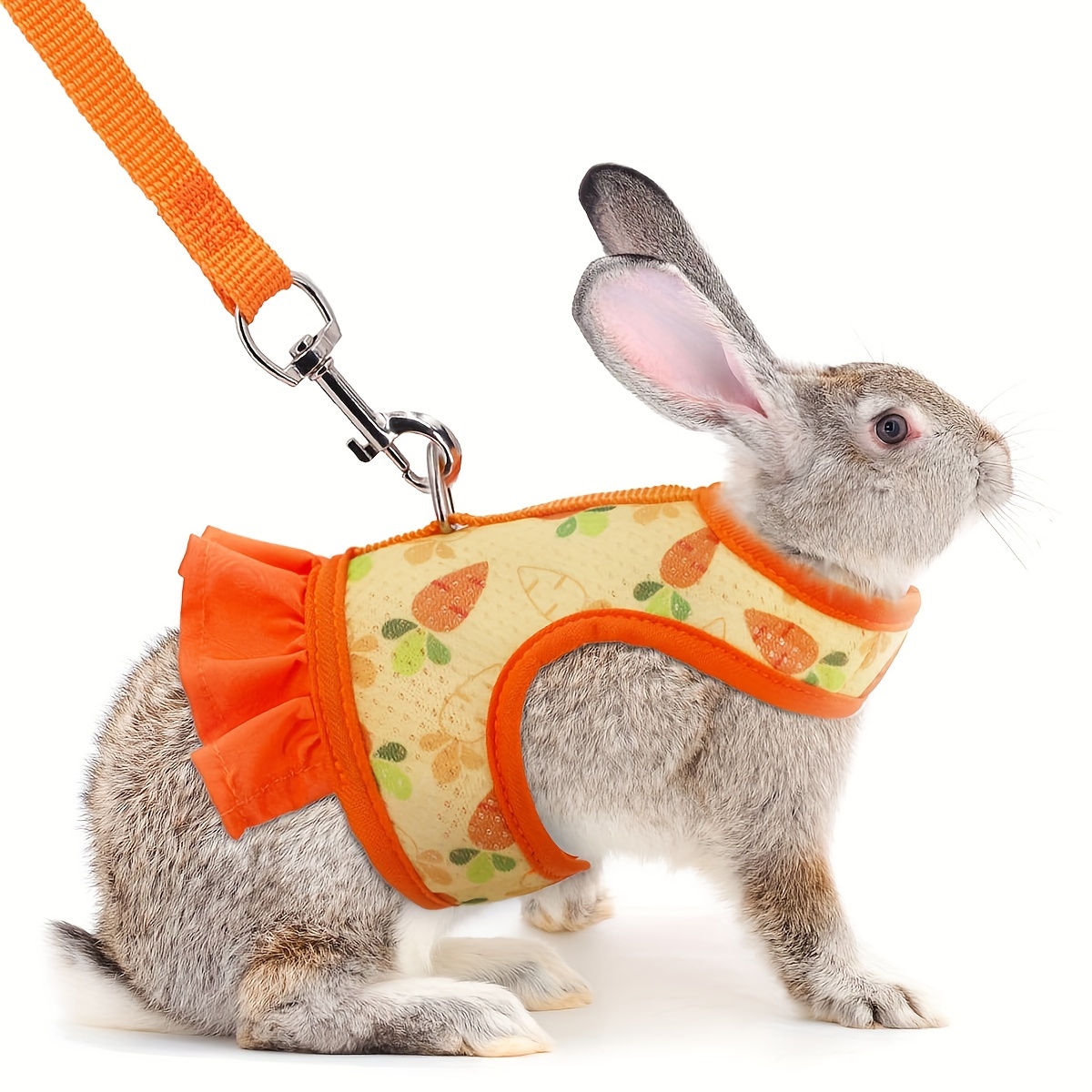 carrot breathable fruit print rabbit harness leash set Temu