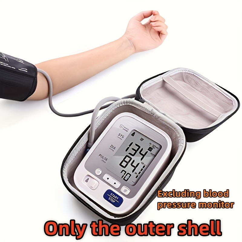 

Black Eva Blood Pressure Monitor Carrying Case With Strap - Portable, Storage Bag For Home Use, Ideal For Organizing Cuffs & Digital Machines