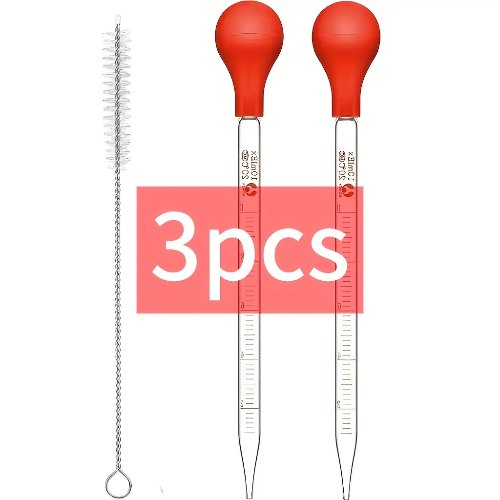 Image of Essential For , This Set Of Glass Pipettes With Precise Graduations With A Cleaning Brush. Ideal For Laboratory Research, Watering Plants, Transferring Liquids, And A Must-have Tool For Scientists